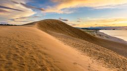 Tottori, Japan sand dunes on the Sea of Japan.