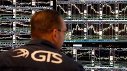 A trader works the floor of the New York Stock Exchange at the opening bell, on May 25, 2023, in New York City. Global stock markets struggled May 25 as the US debt standoff dragged on and Germany entered recession, but tech shares surged after US chip firm Nvidia reported bumper earnings thanks to the AI boom. (Photo by TIMOTHY A. CLARY / AFP) (Photo by TIMOTHY A. CLARY/AFP via Getty Images)