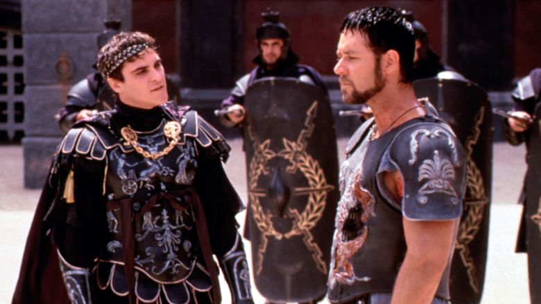 Joaquin Phoenix and Russell Crowe in "Gladiator" (2000).