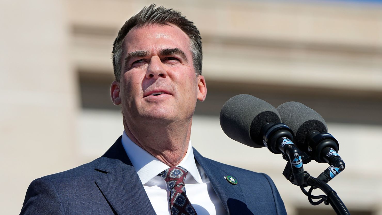 FILE - Oklahoma Gov. Kevin Stitt speaks during inauguration ceremonies Jan. 9, 2023, in Oklahoma City. (AP Photo/Sue Ogrocki, File)