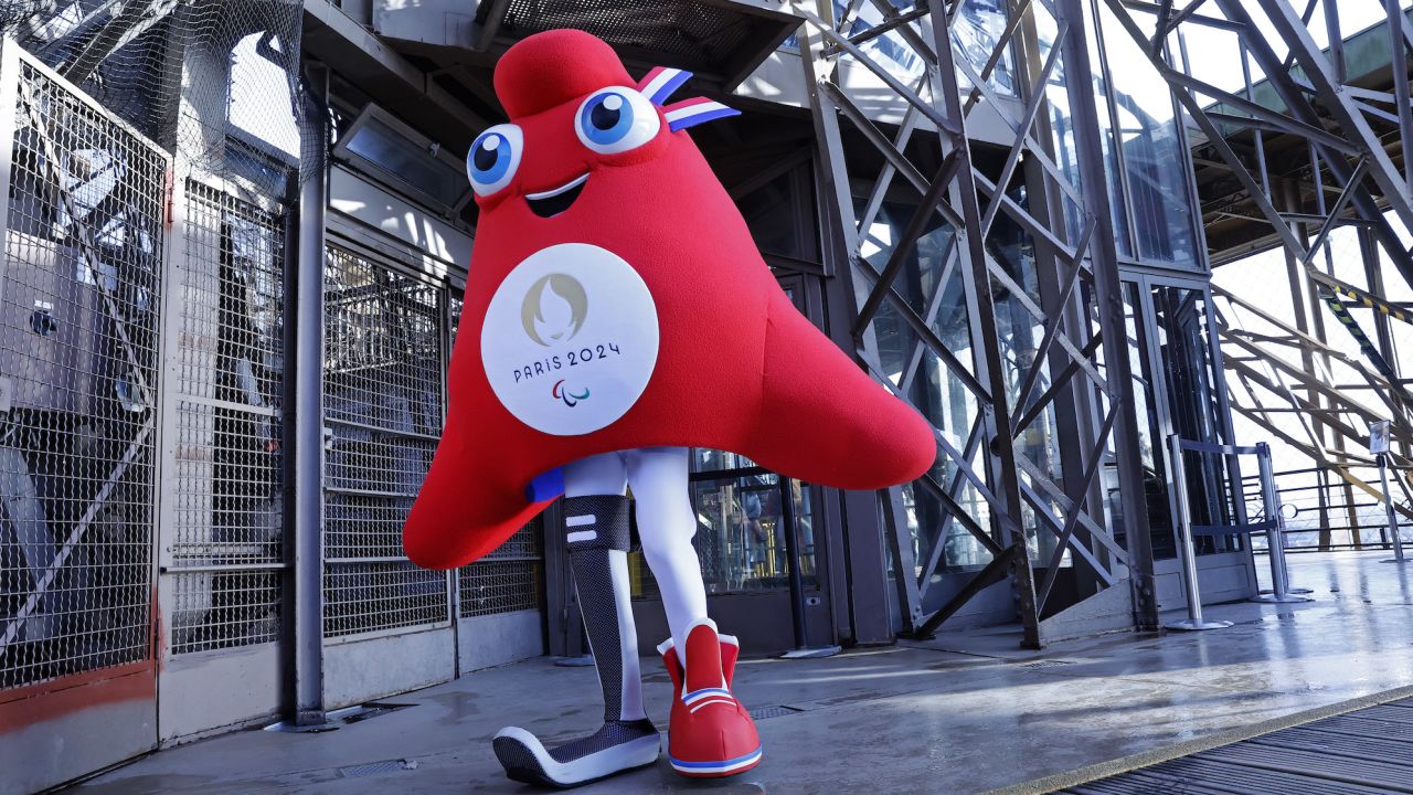A mascot of the Paris 2024 Paralympic Games is the first to have a prosthetic leg.