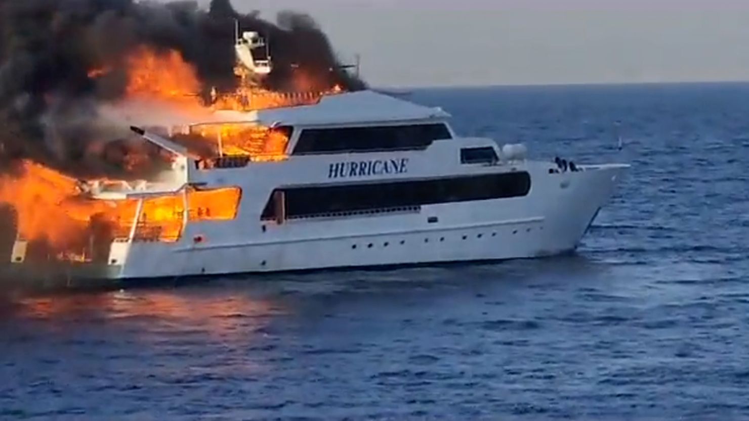 27 people were on board the boat when it caught fire on Sunday.
