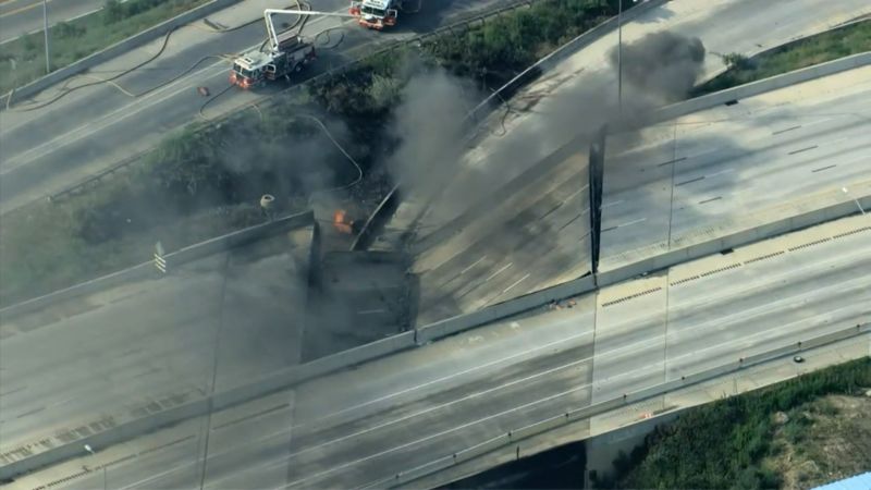 VIDEO: Philadelphia I-95 bridge collapses after fire accident | CNN