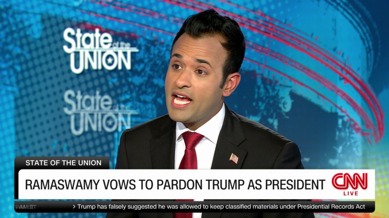 Bash presses Ramaswamy on pledge to pardon Trump | CNN Politics