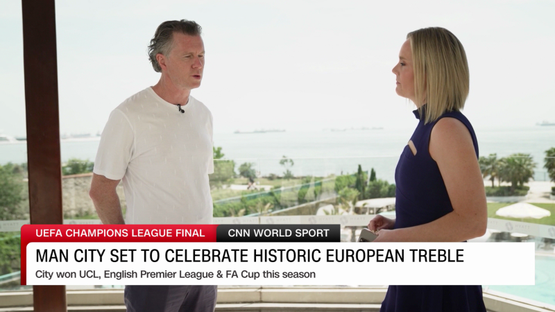Former Manchester City Midfielder Steve Mcmanaman on City’s Historic Treble | CNN