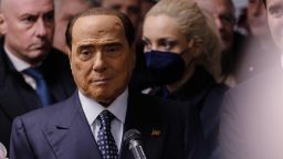 Senator and President of Forza Italia Silvio Berlusconi attends the inauguration of the new headquarters of the Lombardy regional coordination of Forza Italia on November 19, 2022 in Milan, Italy. 