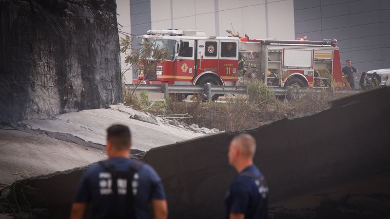 NextImg:Officials scramble to provide alternate routes after tanker truck fire causes major I-95 highway collapse in Philadelphia that could take months to fix | CNN