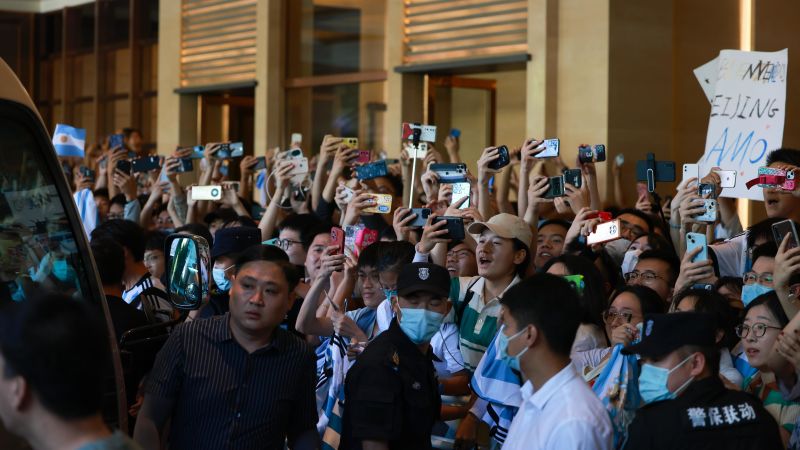 NextImg:'Messi mania' in China as fans clamor for a glimpse of Argentina star | CNN