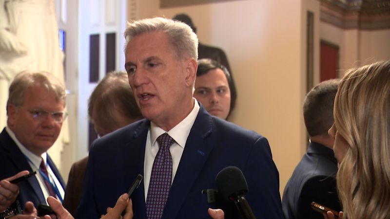 Video: House Speaker Kevin McCarthy respond to classified docs found in Mar-a-Lago bathroom | CNN Politics