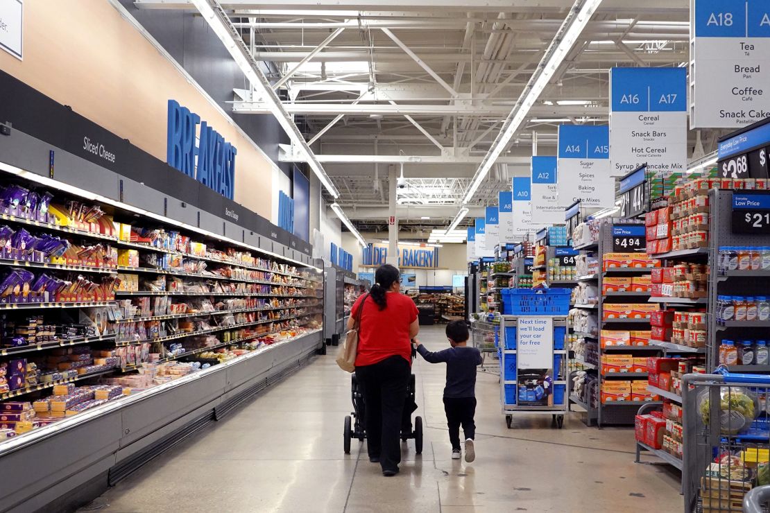 Customers shop at a Walmart store on May 18, 2023, in Chicago, Illinois. 