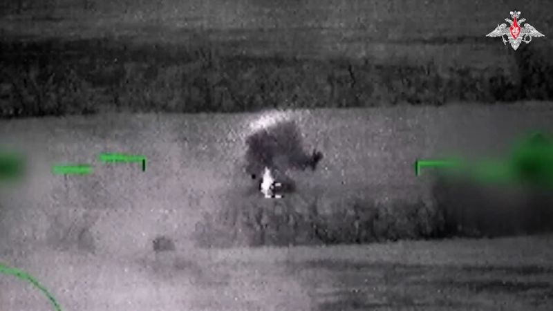 Video allegedly shows Russian chopper destroying Ukrainian reconnaissance vehicles | CNN