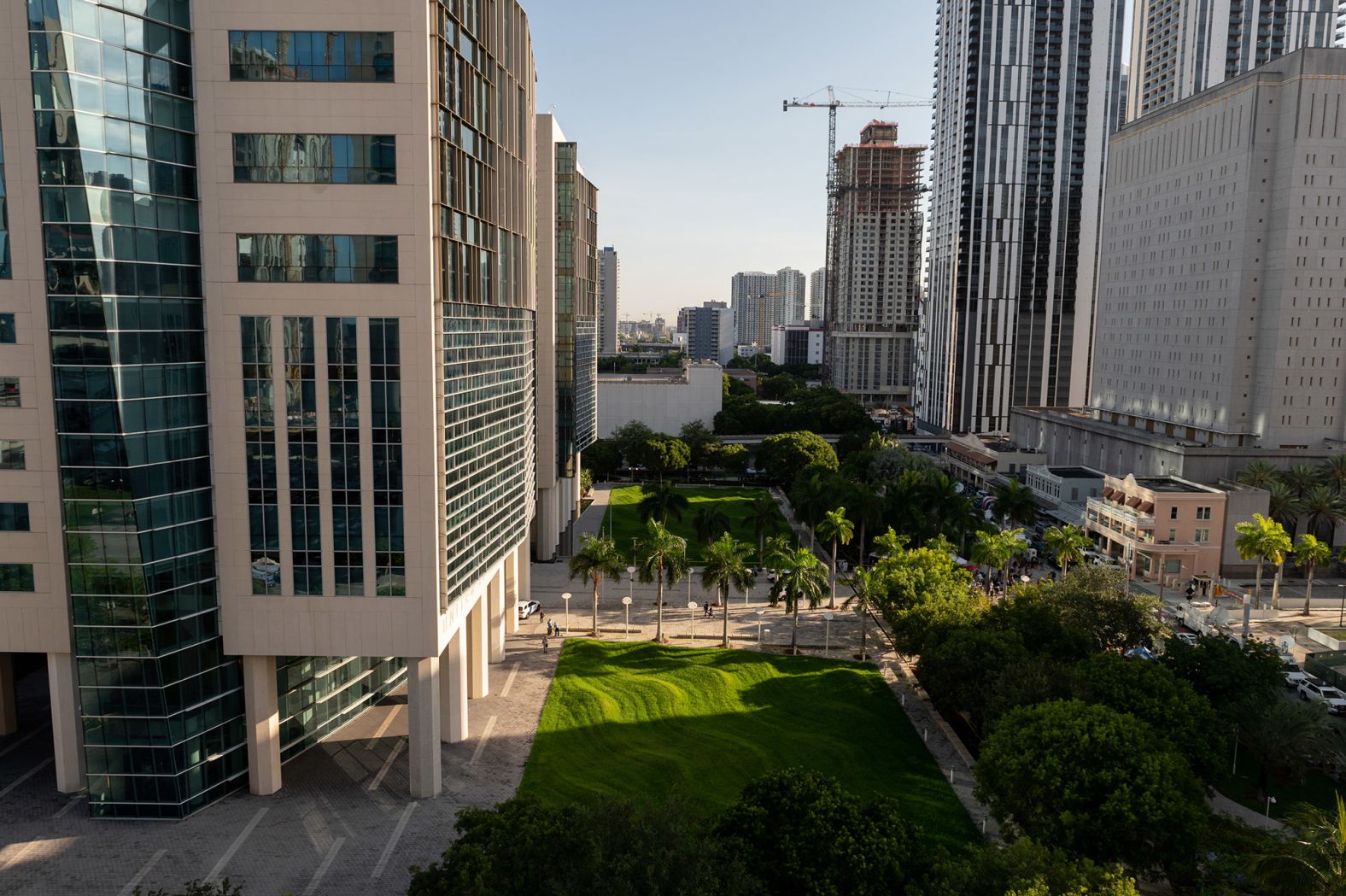 The courthouse is seen early on June 13 before Trump's scheduled appearance.