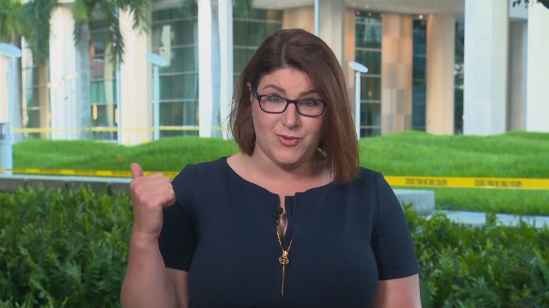 Video: Hear rooster interrupt CNN reporter outside Miami courthouse | CNN Politics