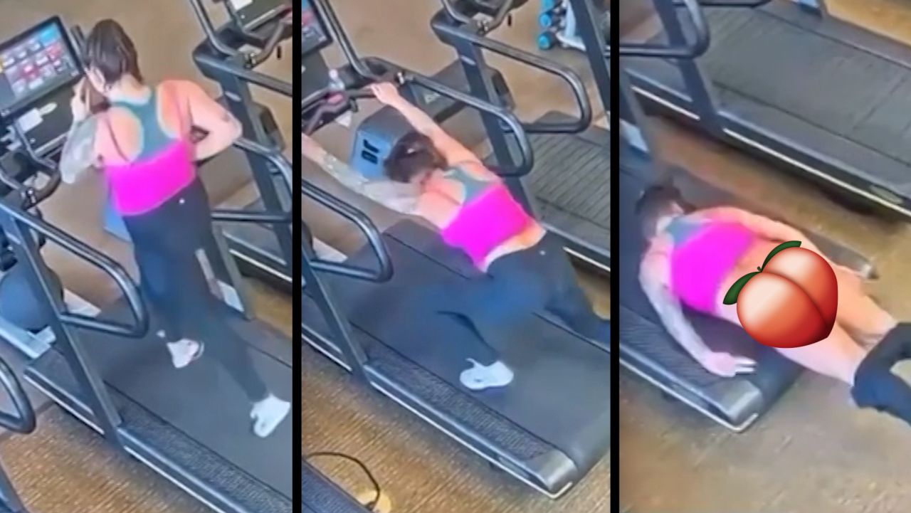 This woman fell on the treadmill at the gym. What happened next will stun  you