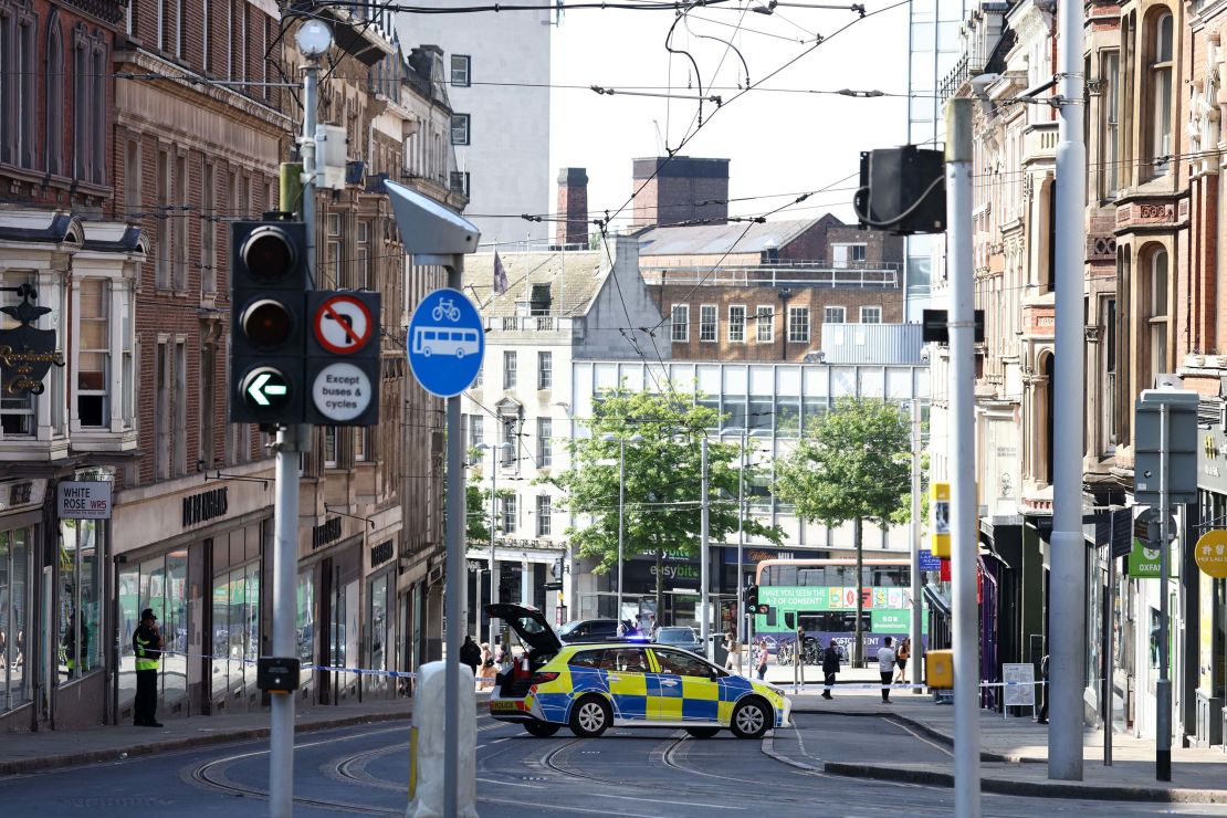 Police responded to a "major incident" in Nottingham city center early Tuesday morning.