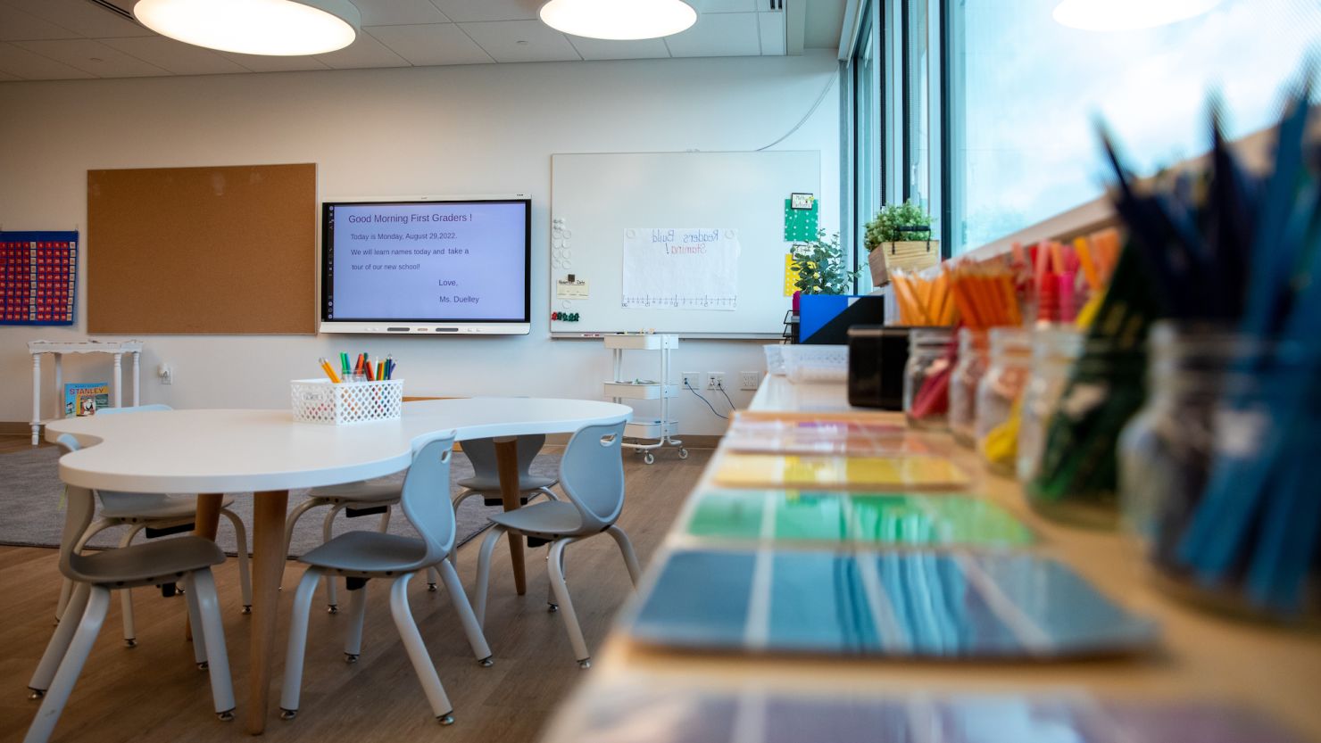 A classroom at School Within School in Washington, DC, on August 29, 2022.