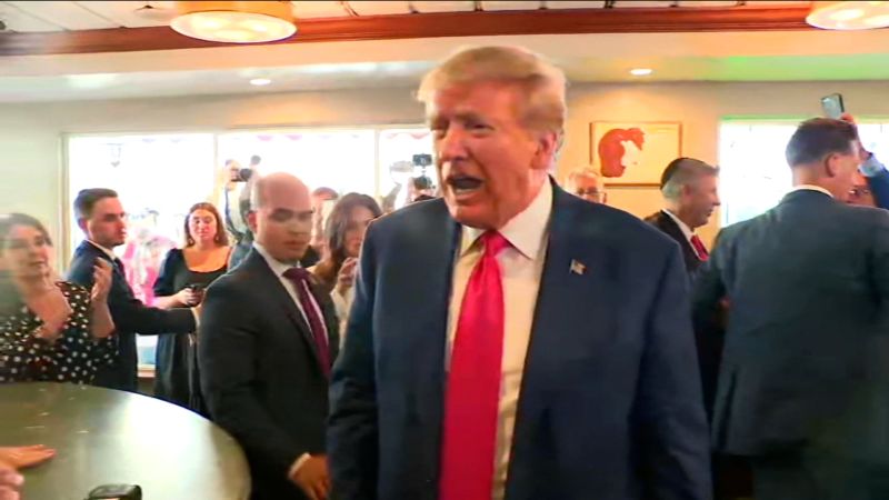 Video: Trump stops at famous Cuban restaurant after his arrest  | CNN Politics