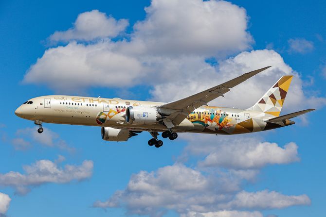 <strong>Etihad Airways: </strong>Etihad Airways, one of two national carriers for the United Arab Emirates, has slashed CO2 emissions by a quarter since 2019 thanks to improved operational efficiencies, and has also reduced single-use plastics by 80%.