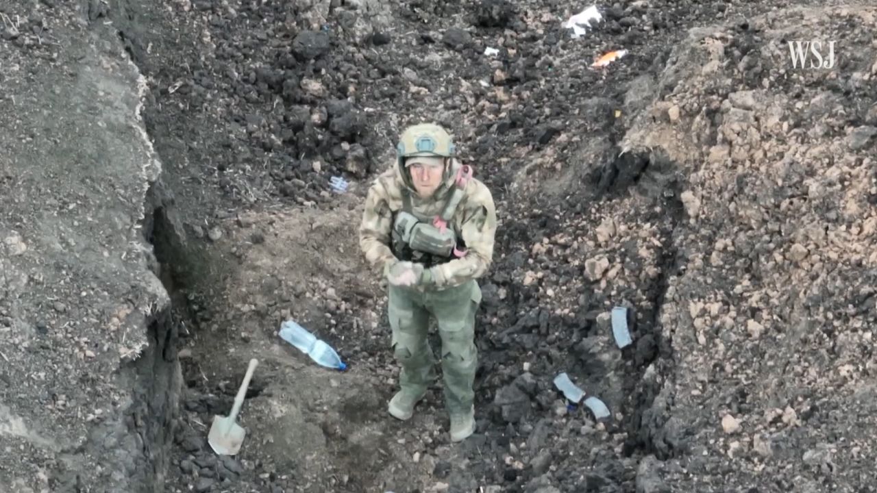A Russian soldier surrendered to a Ukrainian drone on the battlefield of Bakhmut in May, according to a report from the Wall Street Journal.