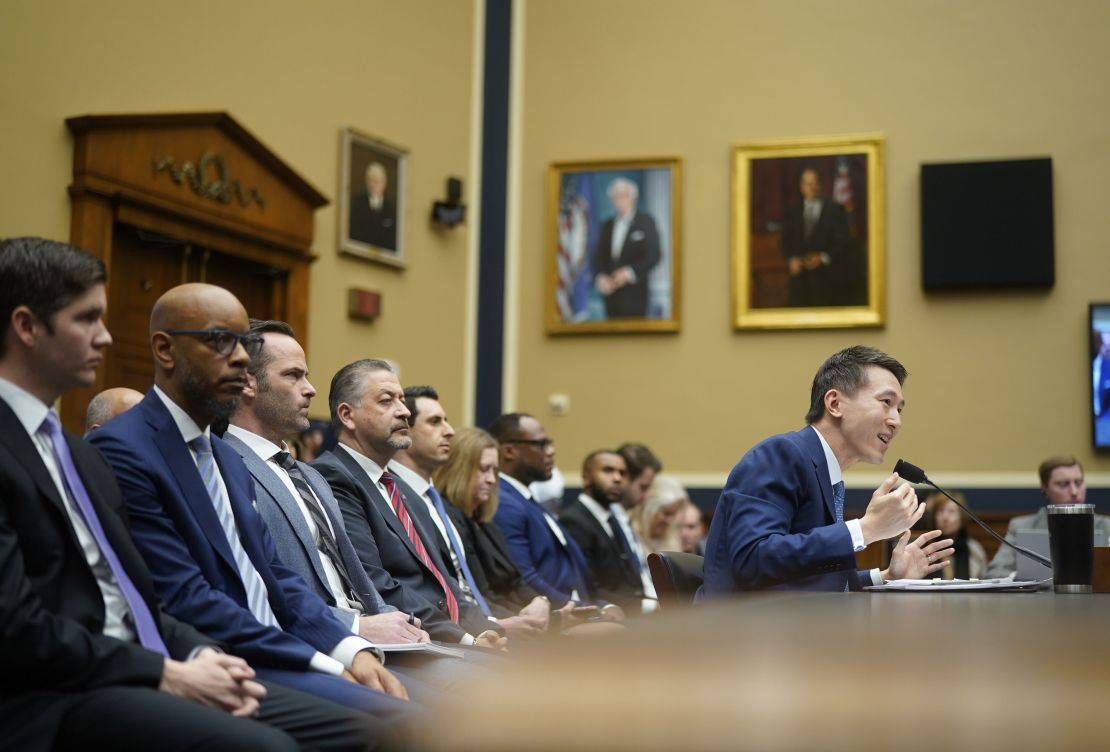 TikTok CEO Shou Zi Chew testifies at a House Energy and Commerce Committee hearing on Capitol Hill in Washington, DC on Thursday, March 23, 2023. 