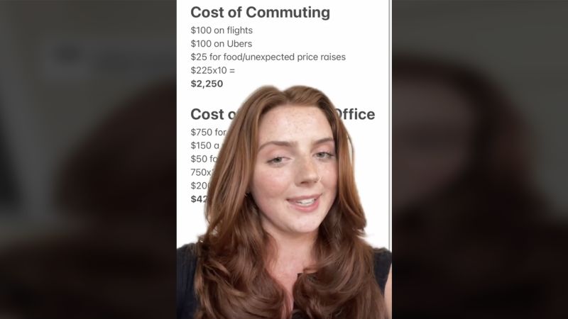 Summer intern’s commute goes viral: She flies from South Carolina to New Jersey because it’s cheaper than renting | CNN Business