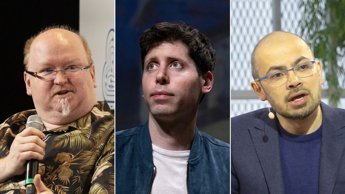 Left to right: Microsoft's CTO Kevin Scott, OpenAI CEO Sam Altman, Google DeepMind CEO Demis Hassabis.