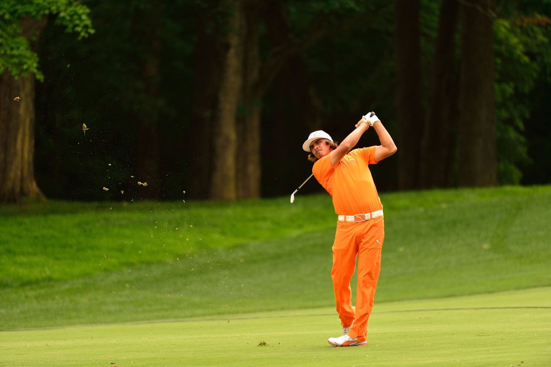 Fowler in his trademark orange during a PGA Tour event in 2012. 