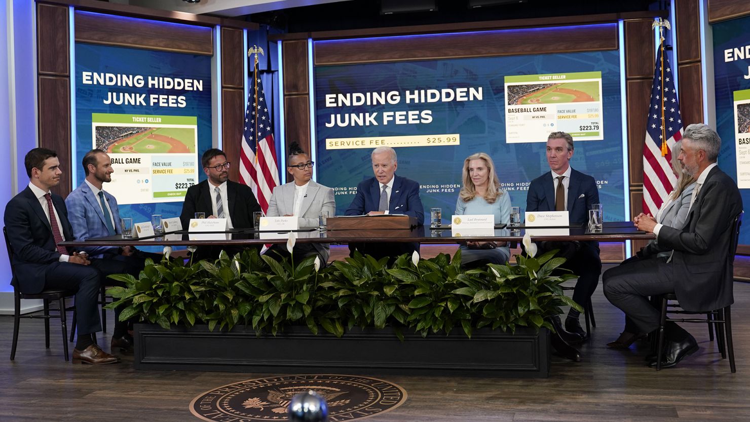 President Joe Biden speaks in the South Court Auditorium on the White House complex in Washington, Thursday, June 15, 2023, to highlight his administration's push to end so-called junk fees that surprise customers. 