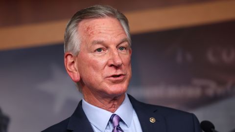 Sen. Tommy Tuberville speaks at a press conference on student loans at the U.S. Capitol on June 14, 2023 in Washington, DC.