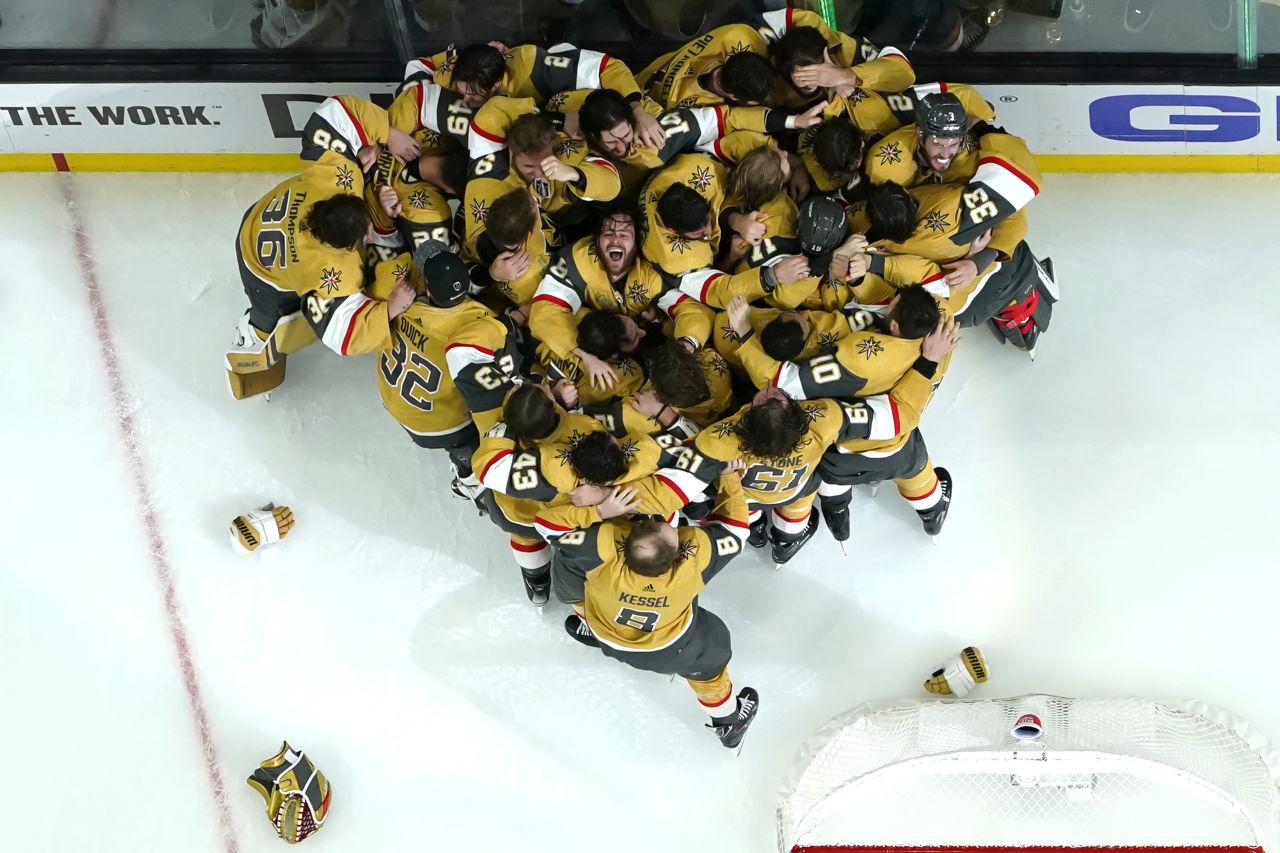 The Vegas Golden Knights celebrate after they defeated the Florida Panthers to <a href="https://www.cnn.com/2023/06/13/sport/nhl-vegas-golden-knights-florida-panthers-stanley-cup-spt-intl/index.html" target="_blank">win the Stanley Cup</a> on Tuesday, June 13. It's the first title for the young franchise, which entered the NHL in 2017.