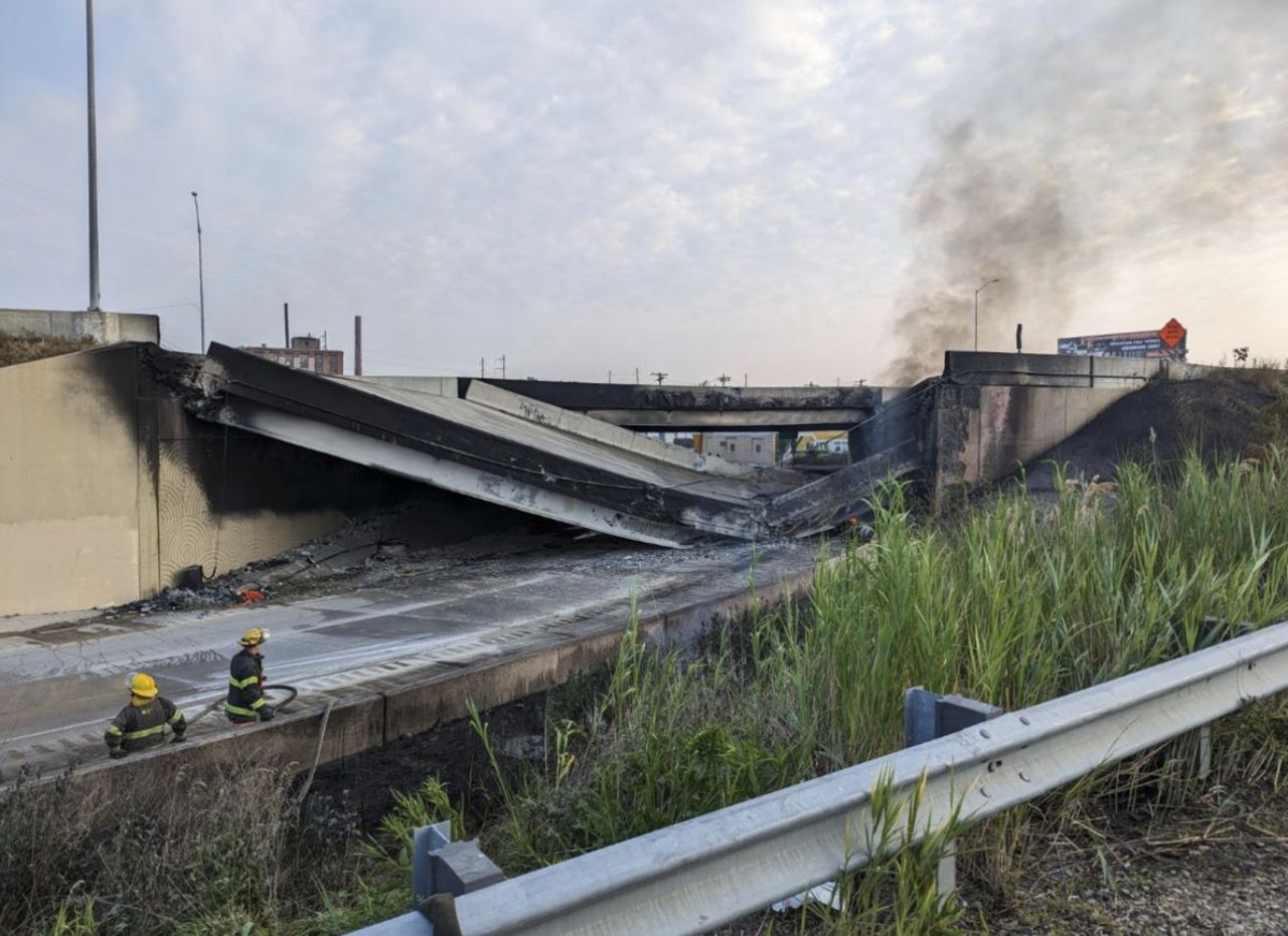 Smoke rises from a section of Interstate 95 that <a href="https://www.cnn.com/2023/06/15/us/philadelphia-i95-collapse-thursday/index.html" target="_blank">collapsed in Philadelphia</a> on Sunday, June 11. The interstate crumbled after a tanker truck carrying 8,500 gallons of gasoline crashed and exploded in flames under the highway, officials said. The driver, 53-year-old Nathan Moody, was killed.