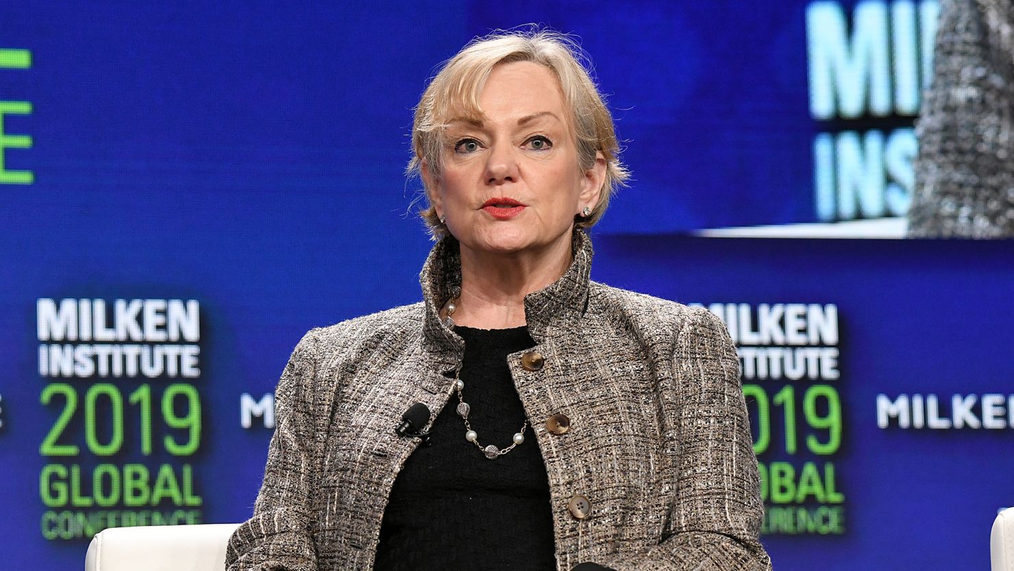 Christine McCarthy, Senior Executive Vice President and Chief Financial Officer, The Walt Disney Company, participates in a panel discussion during the annual Milken Institute Global Conference at The Beverly Hilton Hotel on April 29, 2019 in Beverly Hills, California.  
