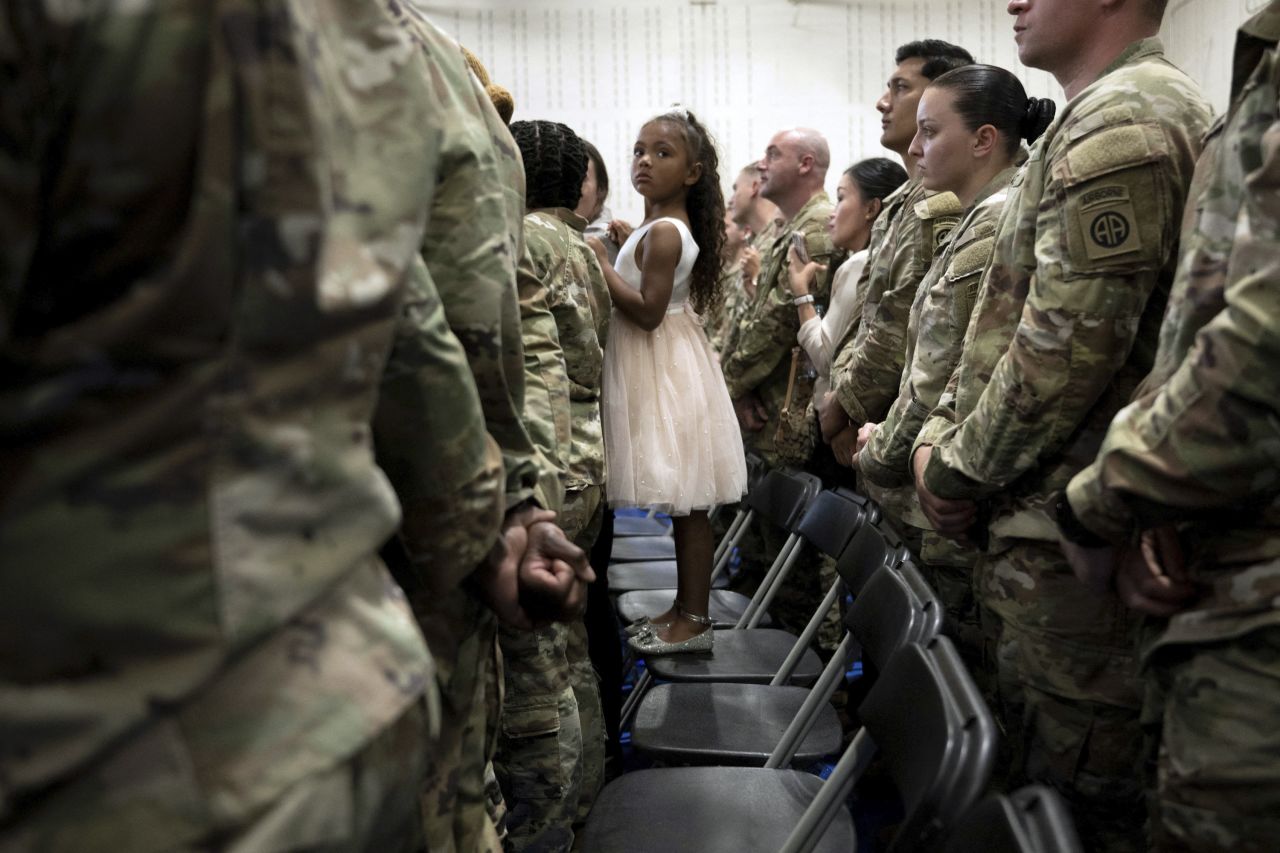 People listen as US President Joe Biden addresses service members and their families at Fort Liberty, North Carolina, on Friday, June 9. <a href="http://www.cnn.com/2023/06/08/world/gallery/photos-this-week-june-1-june-8-ctrp/index.html" target="_blank">See last week in 31 photos</a>.