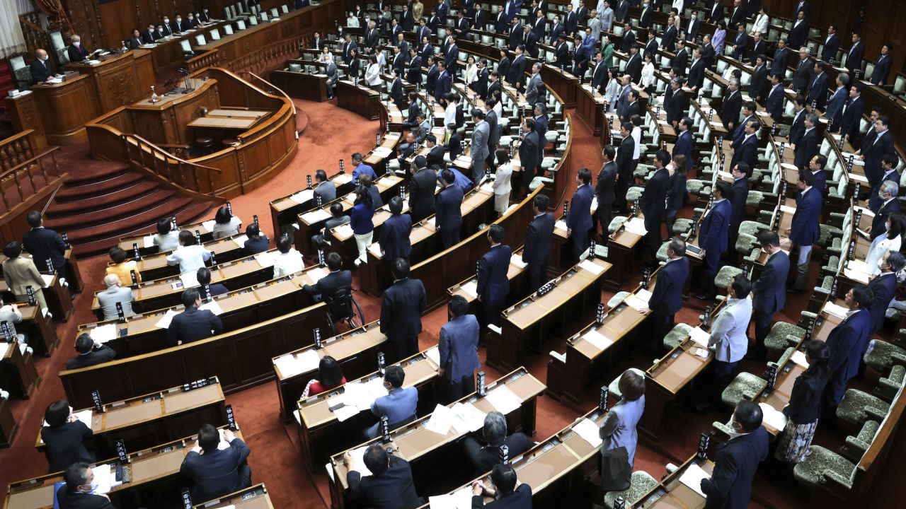 Japan's parliamentary Upper House passes a bill to promote understanding of LGBTQ communities in Tokyo on June 16, 2023.