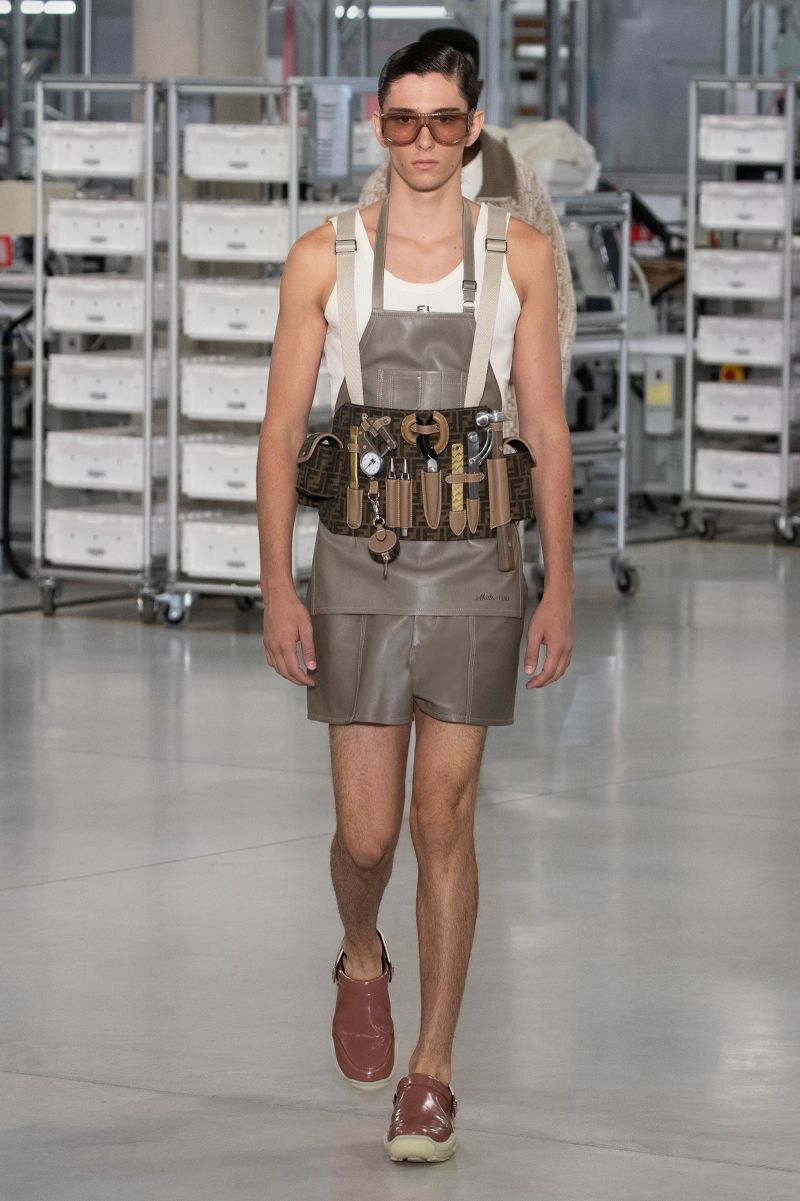 Toolbelts, cardboard bags and 'crogs:' Fendi makes a case for 