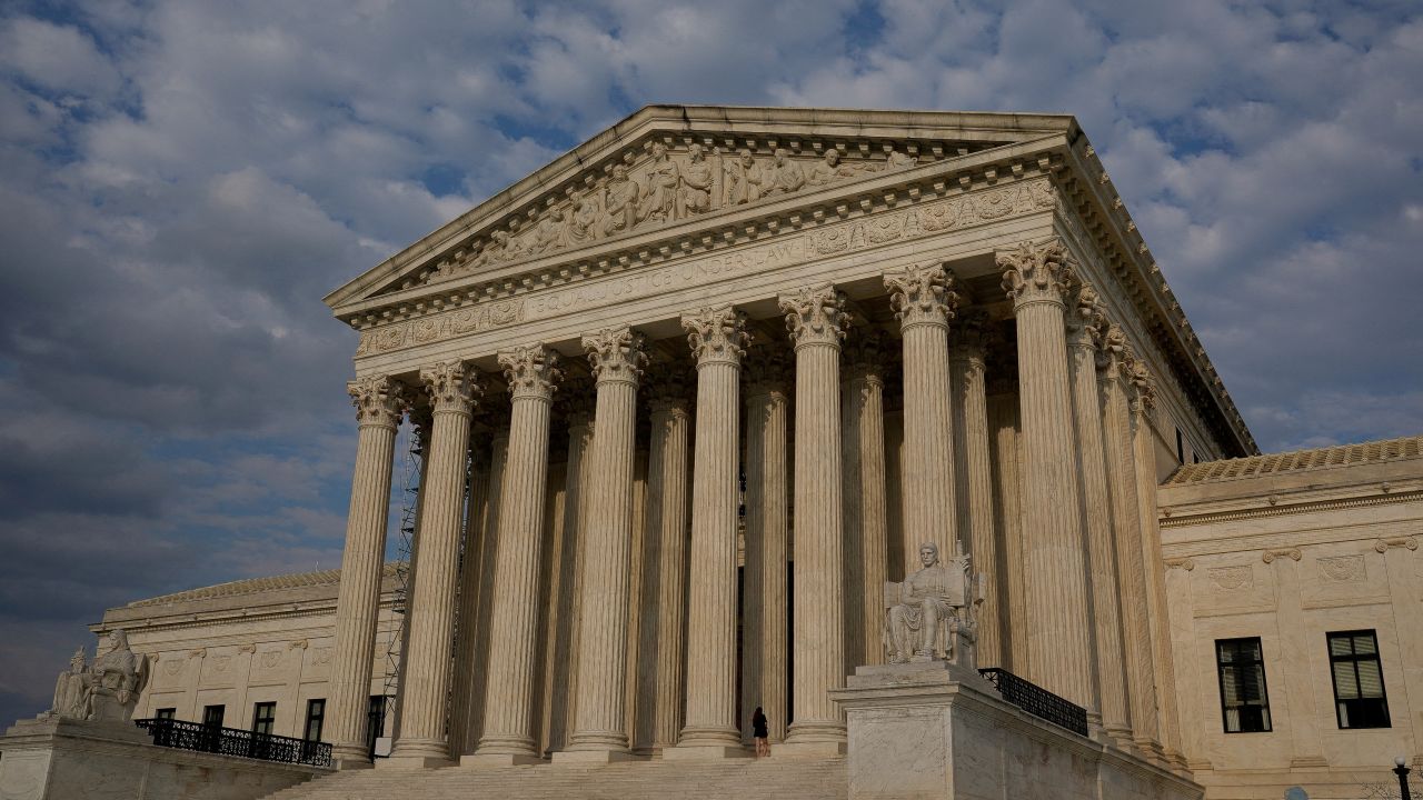 The US Supreme Court building is seen in Washington, DC, on April 6. 