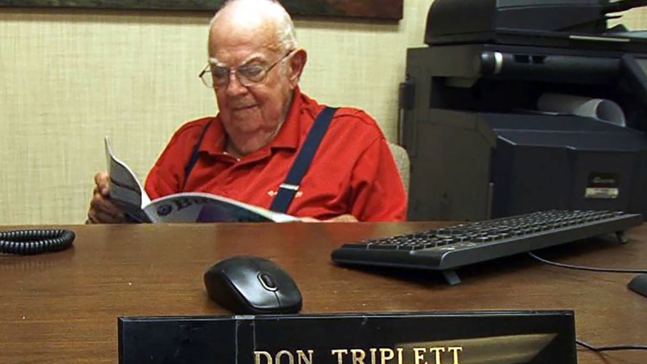 This image provided by WLBV-TV shows Donald Triplett, the Mississippi man known worldwide as "Case 1," the first person to be diagnosed with autism. Triplett died Thursday, June 15, 2023. He was 89. 