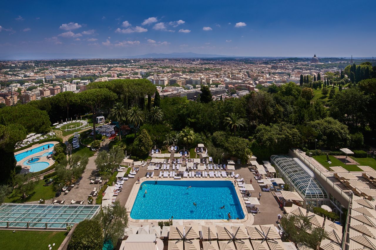 There are spectacular views of the Eternal City at La Pergola.