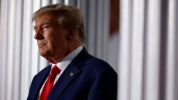 Former President Donald Trump prepares to speak at the Trump National Golf Club on June 13, 2023 in Bedminster, New Jersey. 