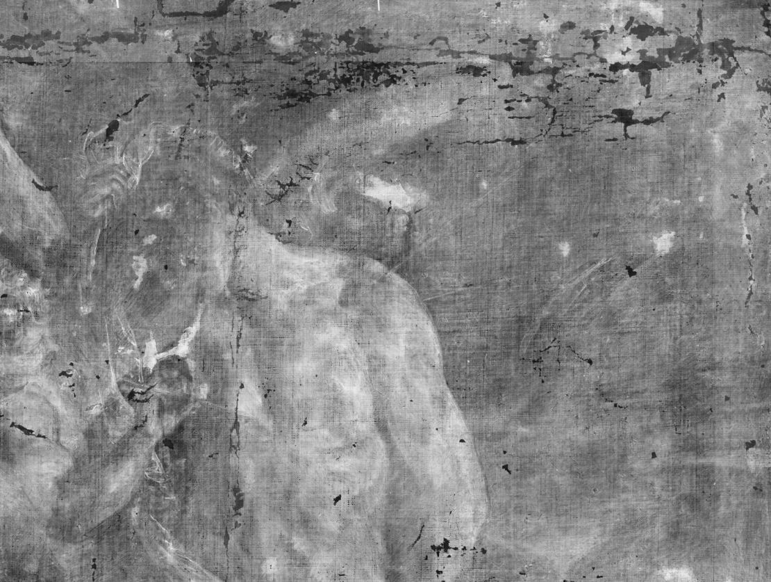 X-Ray analysis revealed Rubens' changes to the painting.