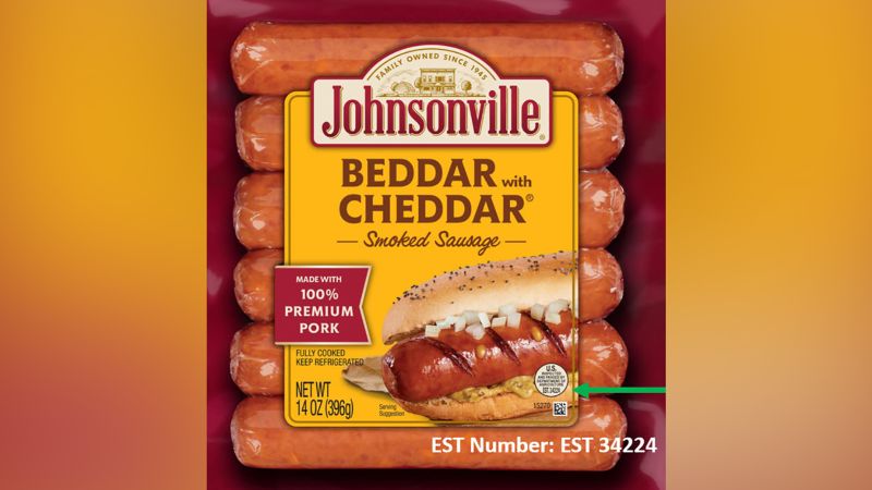 Read more about the article 42000 pounds of Johnsonville Beddar With Cheddar sausages recalled over possible contamination – CNN