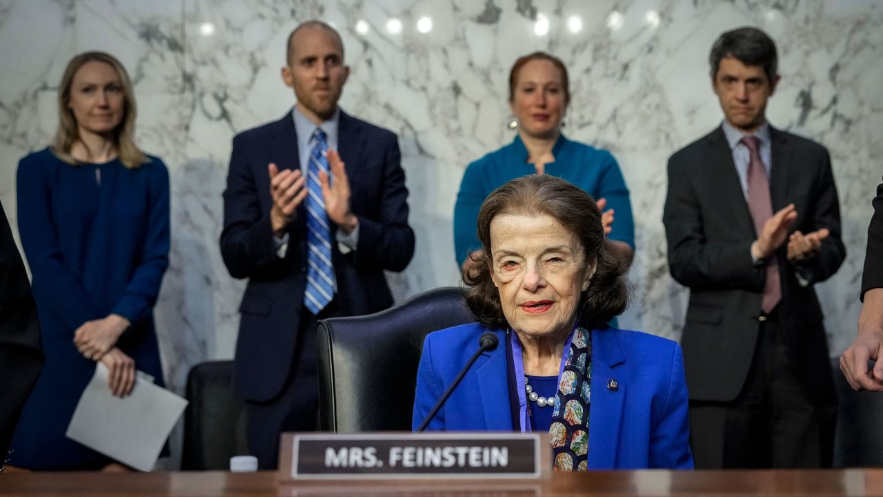 Sen. Dianne Feinstein  at a Senate Judiciary hearing on May 11, 2023.