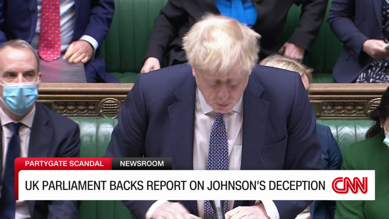UK Parliament backs report claiming Boris Johnson lied over the “Partygate” scandal | CNN