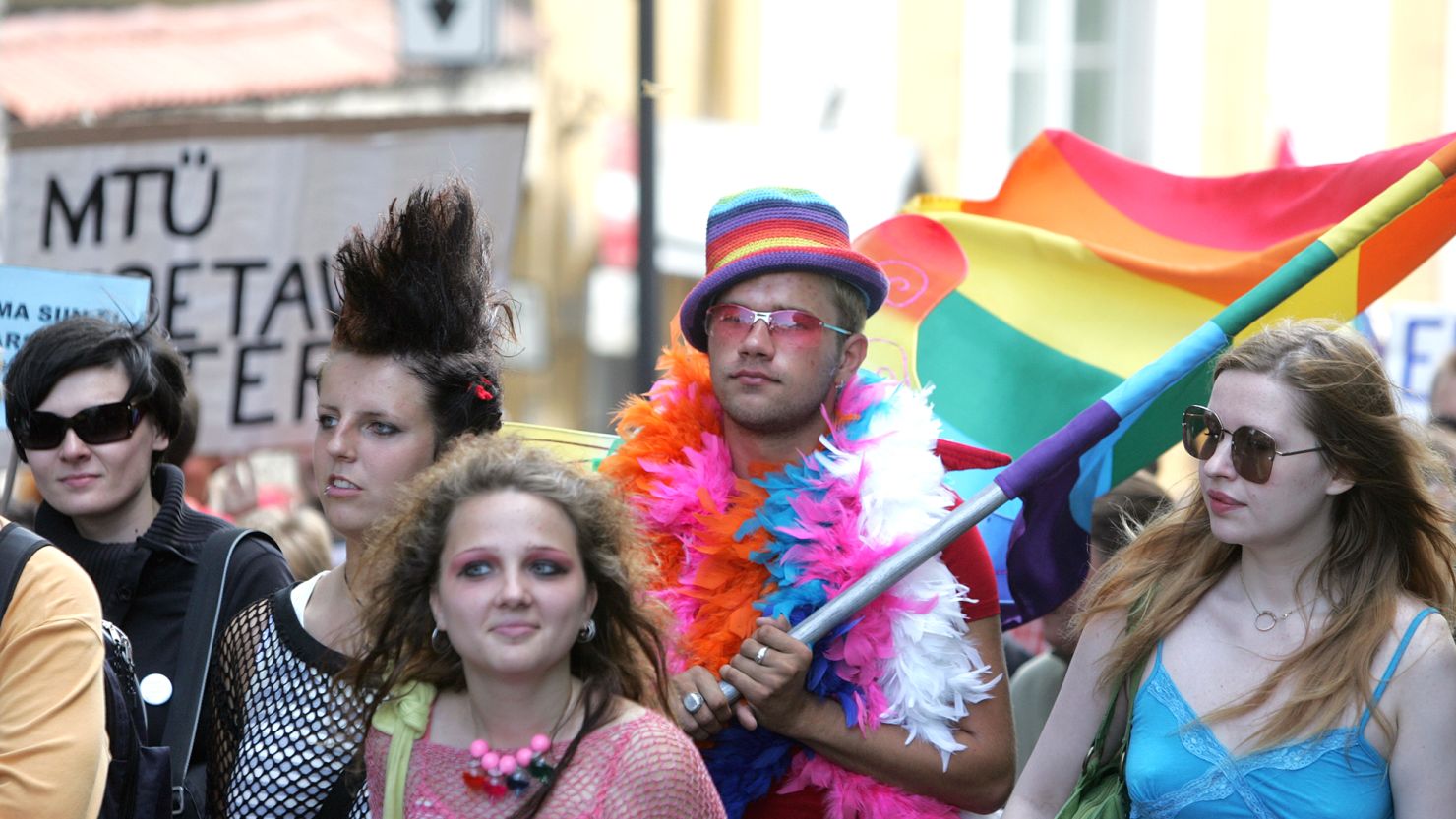 A pride march in Tallinn, Estonia, in 2006.