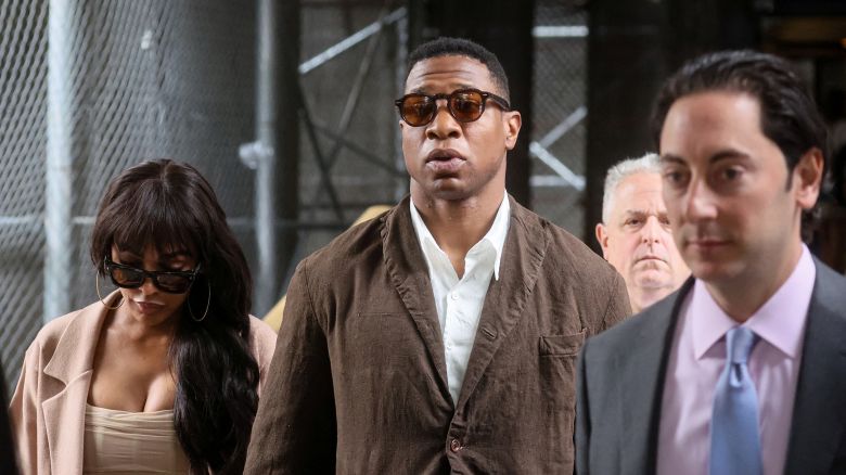 Actor Jonathan Majors, who faces assault and harassment charges, leaves the New York State Supreme Court in New York City, U.S., June 20, 2023. REUTERS/Brendan McDermid
