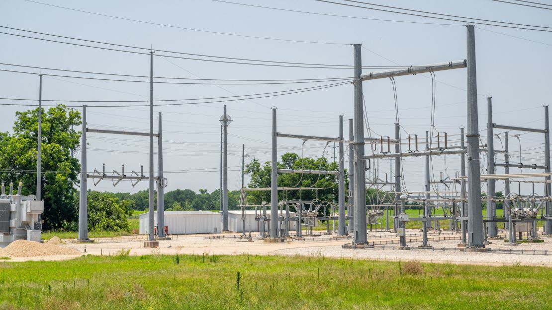 An electric generator field is seen in Austin, Texas.