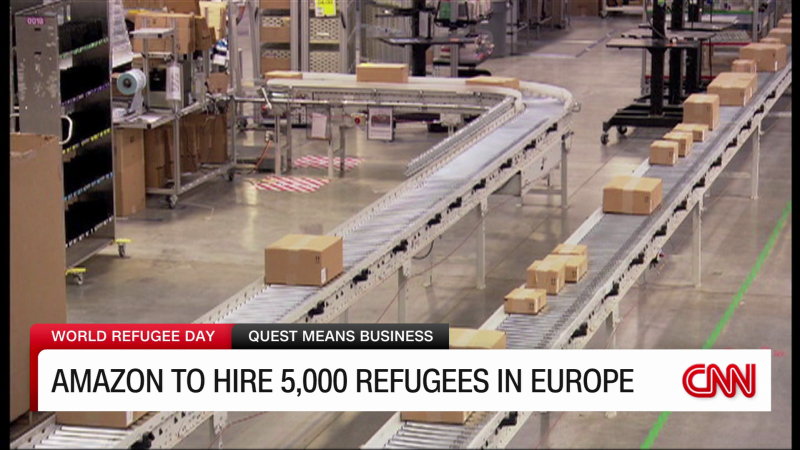 Amazon to hire 5,000 refugees in Europe | CNN Business