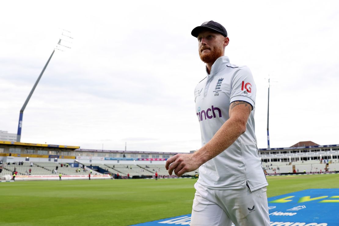 BIRMINGHAM, ENGLAND - JUNE 20: Ben Stokes of England looks on as they leave the field after Australia defeat England during Day Five of the LV= Insurance Ashes 1st Test match between England and Australia at Edgbaston on June 20, 2023 in Birmingham, England. (Photo by Ryan Pierse/Getty Images)