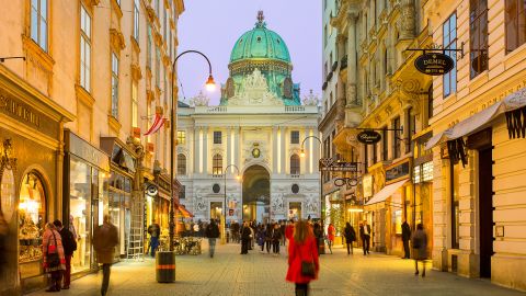 Austria, Wien State, Vienna, Kohlmarkt and Hofburg