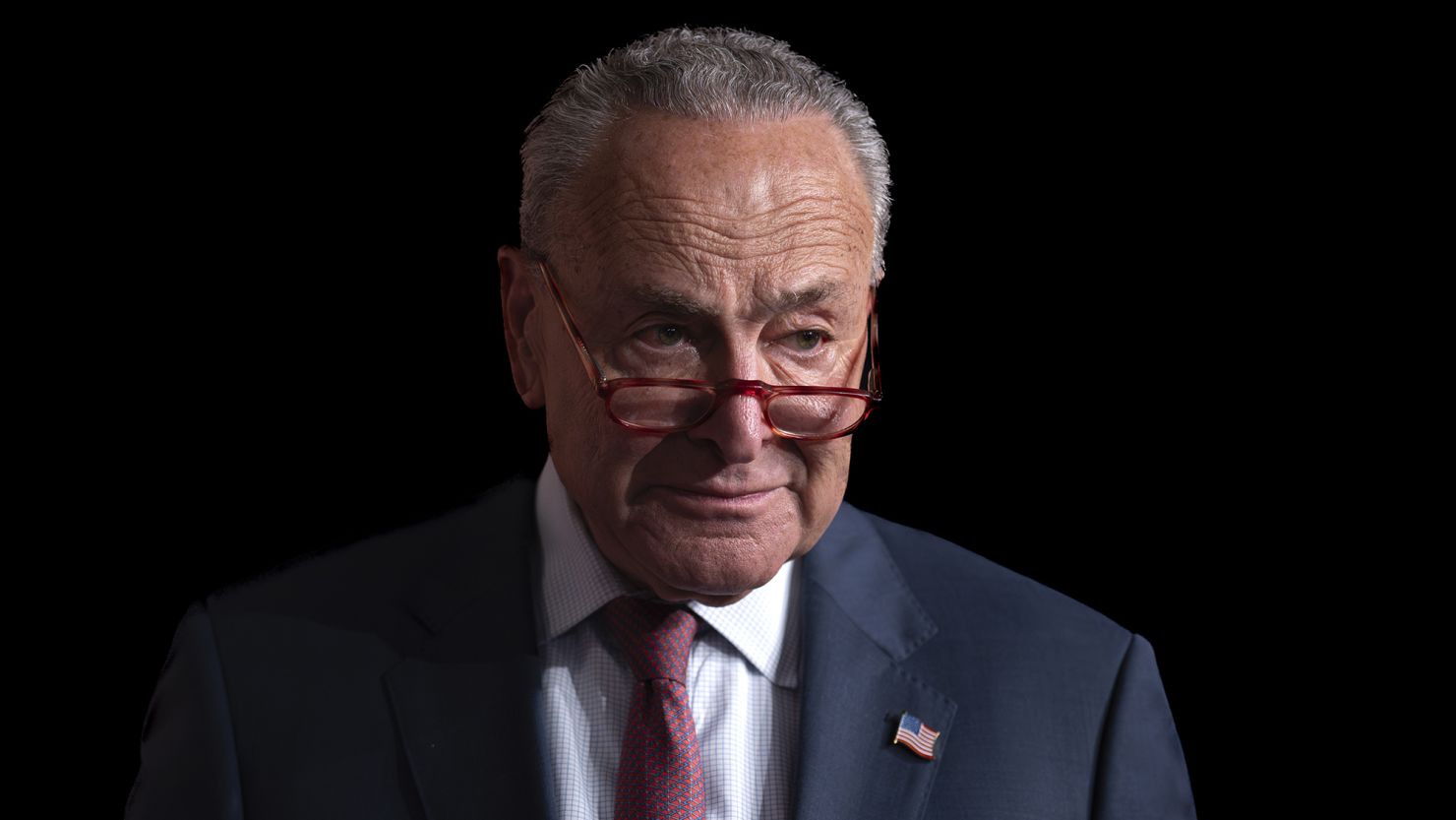 Senate Majority Leader Chuck Schumer, D-N.Y., joins Democratic women senators to mark the first anniversary since the Supreme Court overturned the right to an abortion which had stood for fifty years, during a news conference at the Capitol in Washington, Wednesday, June 21, 2023. 